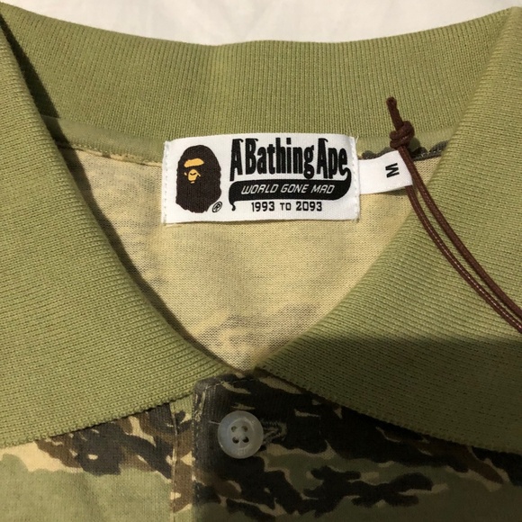 Brand New A Bathing Ape Glow in the Dark Polo - Picture 4 of 8